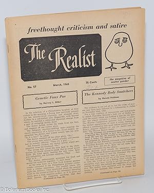 Imagen del vendedor de The Realist [no.57], freethought criticism and satire, the magazine of neuter gender, March 1965 a la venta por Bolerium Books Inc.