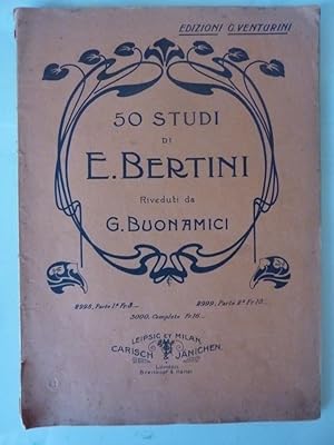 Bild des Verkufers fr Edizioni G. Venturini - 50 STUDI DI E. BERTINI Riveduti da G. BUONAMICI" zum Verkauf von Historia, Regnum et Nobilia