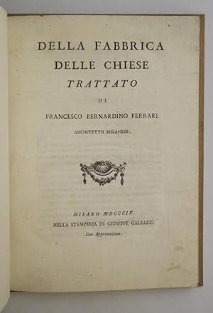 Seller image for Della fabbrica delle chiese. Trattato& for sale by Studio Bibliografico Benacense