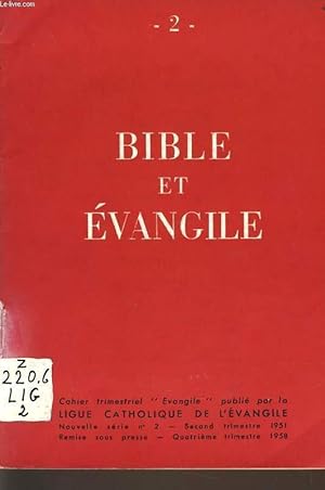 Bild des Verkufers fr CAHIER "EVANGILE" n2 : Bible et vangile zum Verkauf von Le-Livre