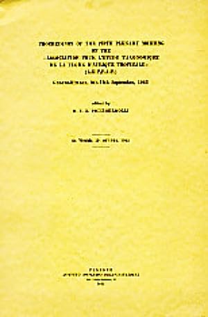 Seller image for Proceedings of the fifth Plenary Meeting of the Association pour L Etude Taxonomique de la Flore d Afrique Tropicale (A.E.T.F.A.T.), Genova-Firenze, 9th - 14th September, 1963. for sale by Antiquariat Bernhardt