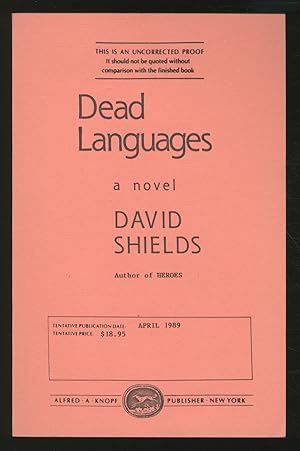Bild des Verkufers fr Dead Languages zum Verkauf von Between the Covers-Rare Books, Inc. ABAA