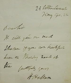 Seller image for Autograph letter signed, for sale by Bristow & Garland