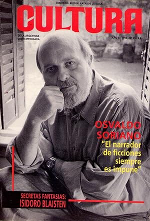 Immagine del venditore per CULTURA - No. 45 - Ao X, 1993. (El escritor de ficciones es impune por Osvaldo Soriano) venduto da Buenos Aires Libros