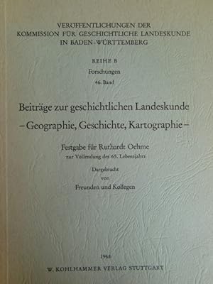 Bild des Verkufers fr Beitrge zur geschichtlichen Landeskunde -Geographie, Geschichte, Kartographie- zum Verkauf von Herr Klaus Dieter Boettcher