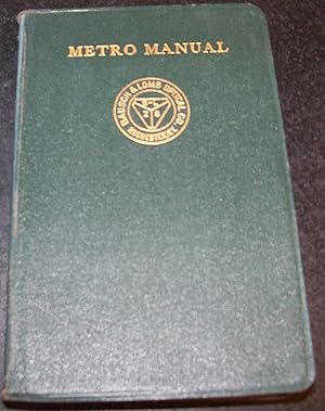 Immagine del venditore per METRO MANUAL, A HANDBOOK FOR ENGINEERS venduto da Wilson Book Research