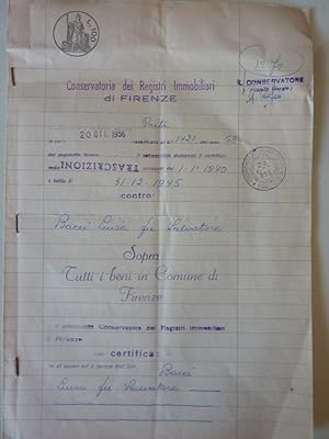Documento "Conservatoria dei Registri Immobiliari di Firenze TRASCRIZIONE Contro Bacci Luisa SOPR...