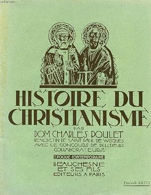 Bild des Verkufers fr HISTOIRE DU CHRISTIANISME, FASC. XXVIII, EPOQUE CONTEMPORAINE zum Verkauf von Le-Livre