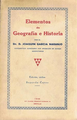 Imagen del vendedor de ELEMENTOS DE GEOGRAFA E HISTORIA a la venta por Librera Torren de Rueda