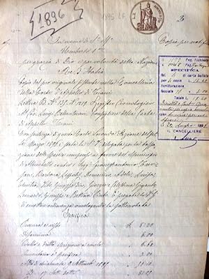 Documento "SENTENZA Della CORTE DI APPELLO DI TRANI, Trani 22 Luglio 1896"