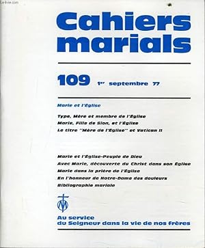 Image du vendeur pour CAHIERS MARIALS n109 : Marie et l'glise mis en vente par Le-Livre
