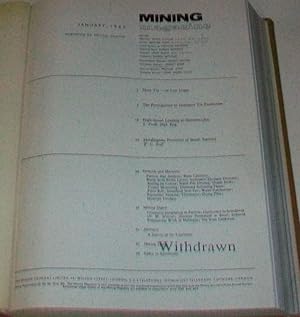 Mining Magazine (Vols 112-113, Jan-Dec 1965) 12 Issues