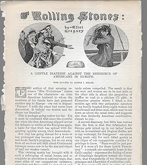 Image du vendeur pour Rolling Stones. A Gentle Diatribe Against The Residence Of Americans In Europe mis en vente par Legacy Books II