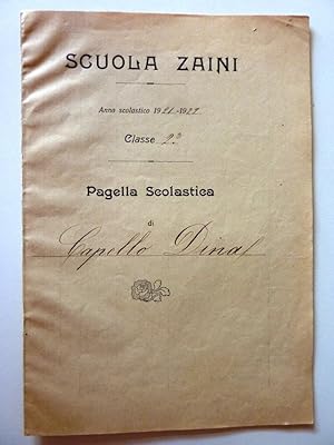 Bild des Verkufers fr PAGELLA SCOLASTICA Anno Scolastico 1921/1922 Classe Seconda SCUOLA ZAINI Bologna" zum Verkauf von Historia, Regnum et Nobilia