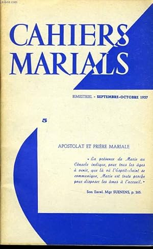 Seller image for CAHIERS MARIALS n5 : Apostolat et prire Mariale for sale by Le-Livre