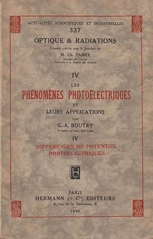 Seller image for Les phnomnes photolctriques et leurs applications - Diffrences de potentiel photolctrique. for sale by ARTLINK