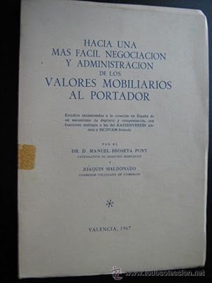Seller image for HACIA UNA MS FCIL NEGOCIACIN Y ADMINISTRACIN DE LOS VALORES MOBILIARIOS AL PORTADOR for sale by Librera Maestro Gozalbo