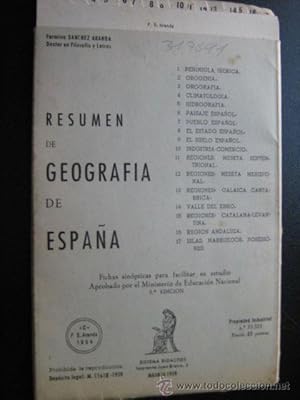 Seller image for RESUMEN DE GEOGRAFA DE ESPAA for sale by Librera Maestro Gozalbo