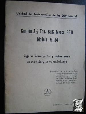 CAMIÓN 2 1/2 TON. 6X6 MARCA REO, MODELO M-34