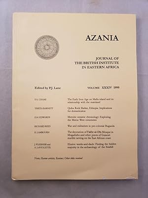 Azania, Journal of the British Institute in Eastern Africa, Volume XXXIV: 1999