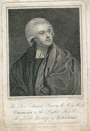 Bild des Verkufers fr A. M. & M.D., Chaplain to the Right Reverend the Lord Bishop of Kildare. Engraved Portrait by J. Jones after M. Brown zum Verkauf von Jeremy Norman's historyofscience