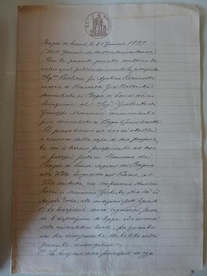 Documento "Atto Notarile - SCRITTURA PRIVATA Bagni di Lucca 20 Gennaio 1899"