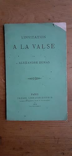 Image du vendeur pour L INVITATION  LA VALSE. Comdie en un acte et en prose. Reprsent pour la premire fois,  Paris, sur le thtre du Gymnase, le 18 juin 1857. mis en vente par Librairie Sainte-Marie