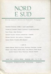 NORD E SUD, mensile diretto da Francesco Compagna. Nuova serie anno VIII n. 17 del maggio 1961., ...