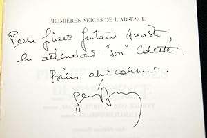 Bild des Verkufers fr PREMIERES NEIGES DE L'ABSENCE - ENVOI DEDICACE zum Verkauf von Librairie RAIMOND
