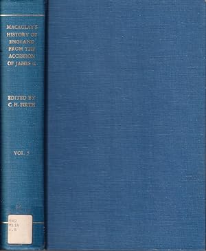 Image du vendeur pour The History Of England From The Accession Of James The Second Volume 5 mis en vente par Jonathan Grobe Books