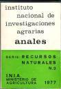 ANALES DEL INSTITUTO NACIONAL DE INVESTIGACIONES AGRARIAS. SERIE: RECURSOS NATURALES Nº 3.