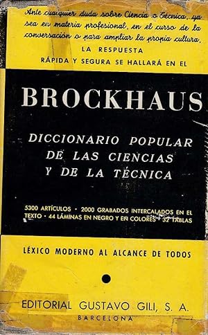 BROCKHAUS - DICCIONARIO POPULAR DE LAS CIENCIAS Y DE LA TÉCNICA