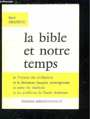 Bild des Verkufers fr La bible et notre temps zum Verkauf von JLG_livres anciens et modernes