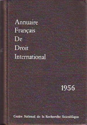 ANNUAIRE FRANÇAIS DE DROIT INTERNATIONAL. TOME II, ANEE 1956.