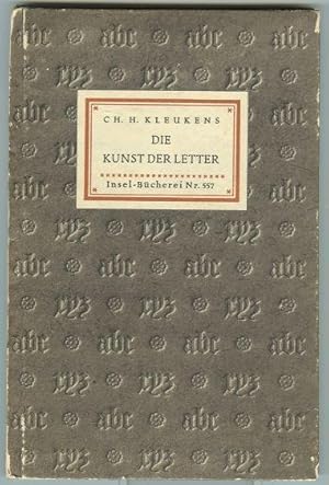 Seller image for DIE KUNST DER LETTER for sale by Gibson's Books