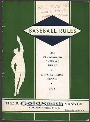 Baseball Rules: Also Playground Baseball Rules: Laws of Lawn Tennis - 1934