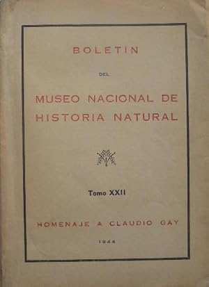 Boletin del Museo Nacional de historia natural. - Tomo XXII. Homenaje a Claudio Gay.