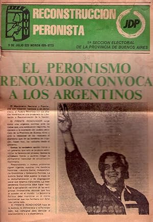 JDP RECONSTRUCCION PERONISTA - 1ra. sección electoral de la Provincia de Buenos Aires
