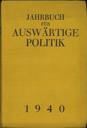 Imagen del vendedor de Jahrbuch fr Auswrtige Politik a la venta por Kaaterskill Books, ABAA/ILAB