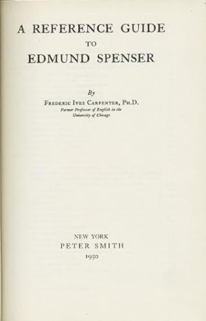 Bild des Verkufers fr A Reference Guide to Edmund Spenser zum Verkauf von Kaaterskill Books, ABAA/ILAB
