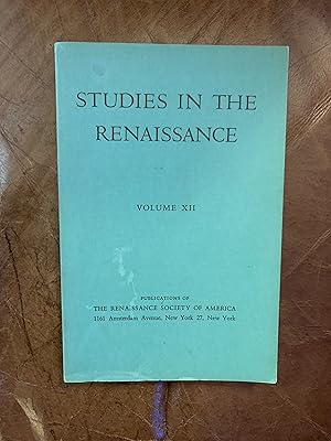 Seller image for MUSICIANS ON PARNASSUS Studies In The Renaissance VOLUME XII 1965 for sale by Three Geese in Flight Celtic Books