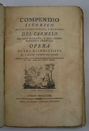 Compendio istorico dello stato antico, e moderno del Carmelo, dei paesi adjacenti, e dell'ordine ...