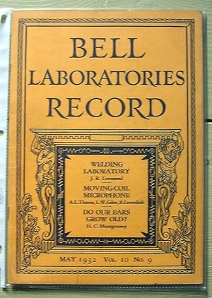 Seller image for Bell Laboratories Record. May 1932, volume 10, no. 9. for sale by Monkey House Books