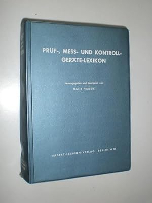 Imagen del vendedor de Prf-, Mess- und Kontrollgerte-Lexikon. a la venta por Stefan Kpper