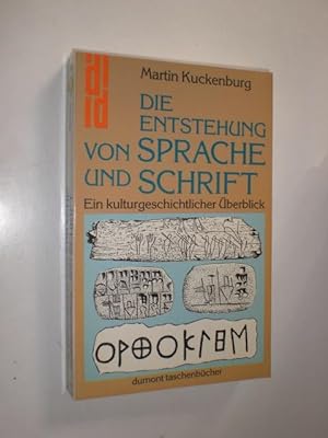 Imagen del vendedor de Die Entstehung von Sprache und Schrift. Ein kulturgeschichtlicher berblick. a la venta por Stefan Kpper