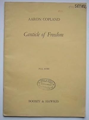 Bild des Verkufers fr Canticle of Freedom. Full Score zum Verkauf von Hall of Books