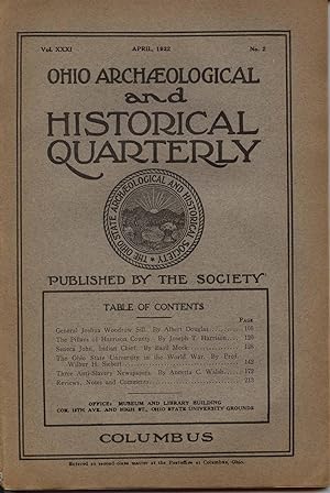 Imagen del vendedor de Ohio Archaeological and Historical Quarterly, Vol. XXXI No. 2, April 1922 a la venta por Books Do Furnish A Room