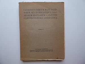 Catalogus codicum manu scriptorum, qui in bibliotheca canonicorum regularium S. Augustini Claustr...