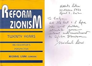 Immagine del venditore per Reform Zionism venduto da Signedbookman