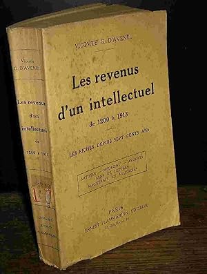 Seller image for LES REVENUS D'UN INTELLECTUEL DE 1200 A 1913 for sale by Livres 113